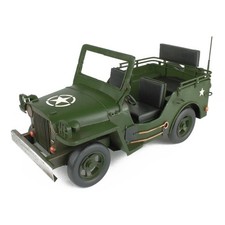 Metal Army Jeep Willys Military Collectible Model Light Utility Vehicle 12.5 In