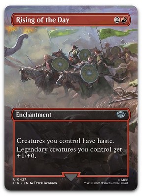 Rising of the Day (Borderless) #427 (NM) Lord of the Rings LTR Magic MTG