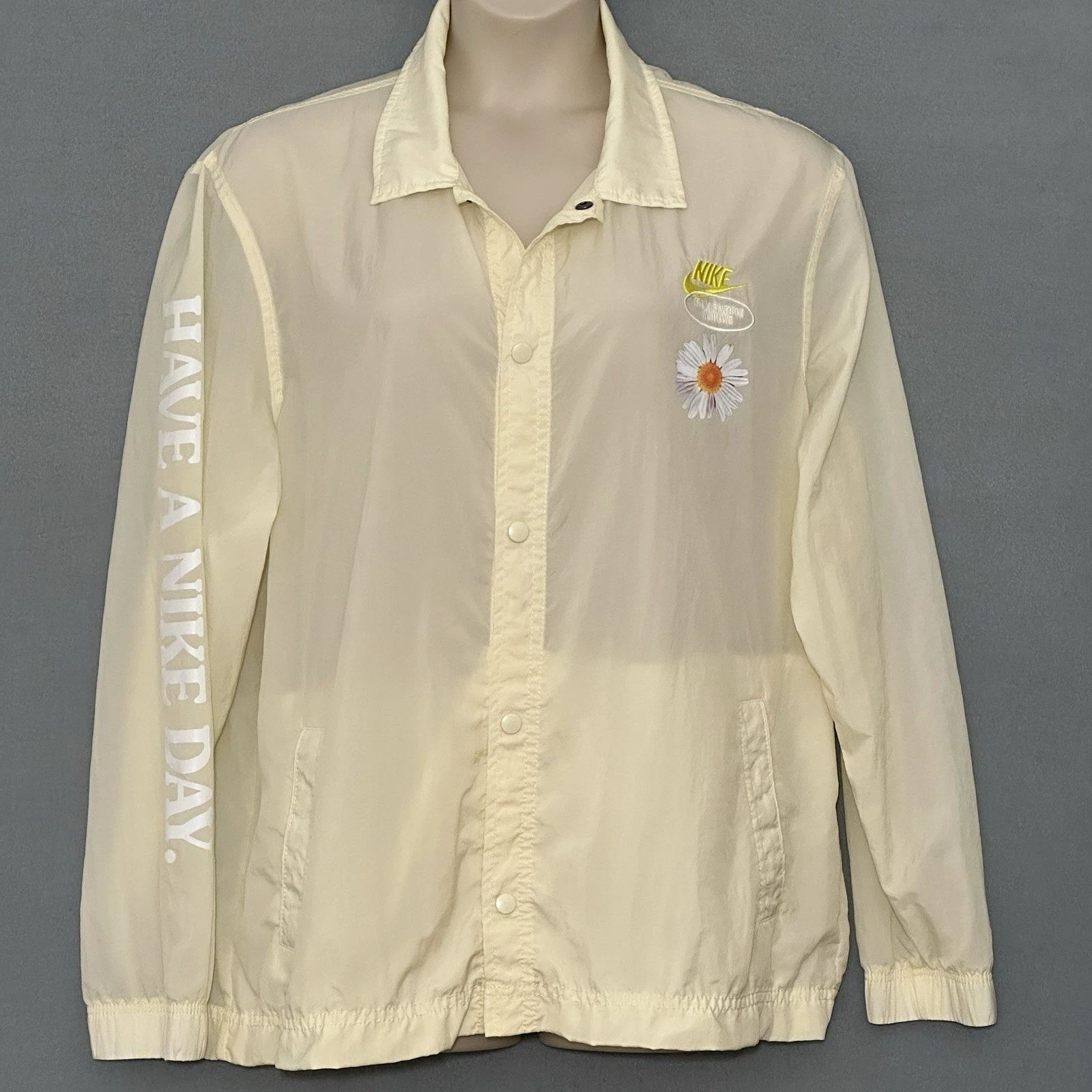 Giacca Have a Nike Day Coaches XL avorio ricamata da Beaverton con zip Love