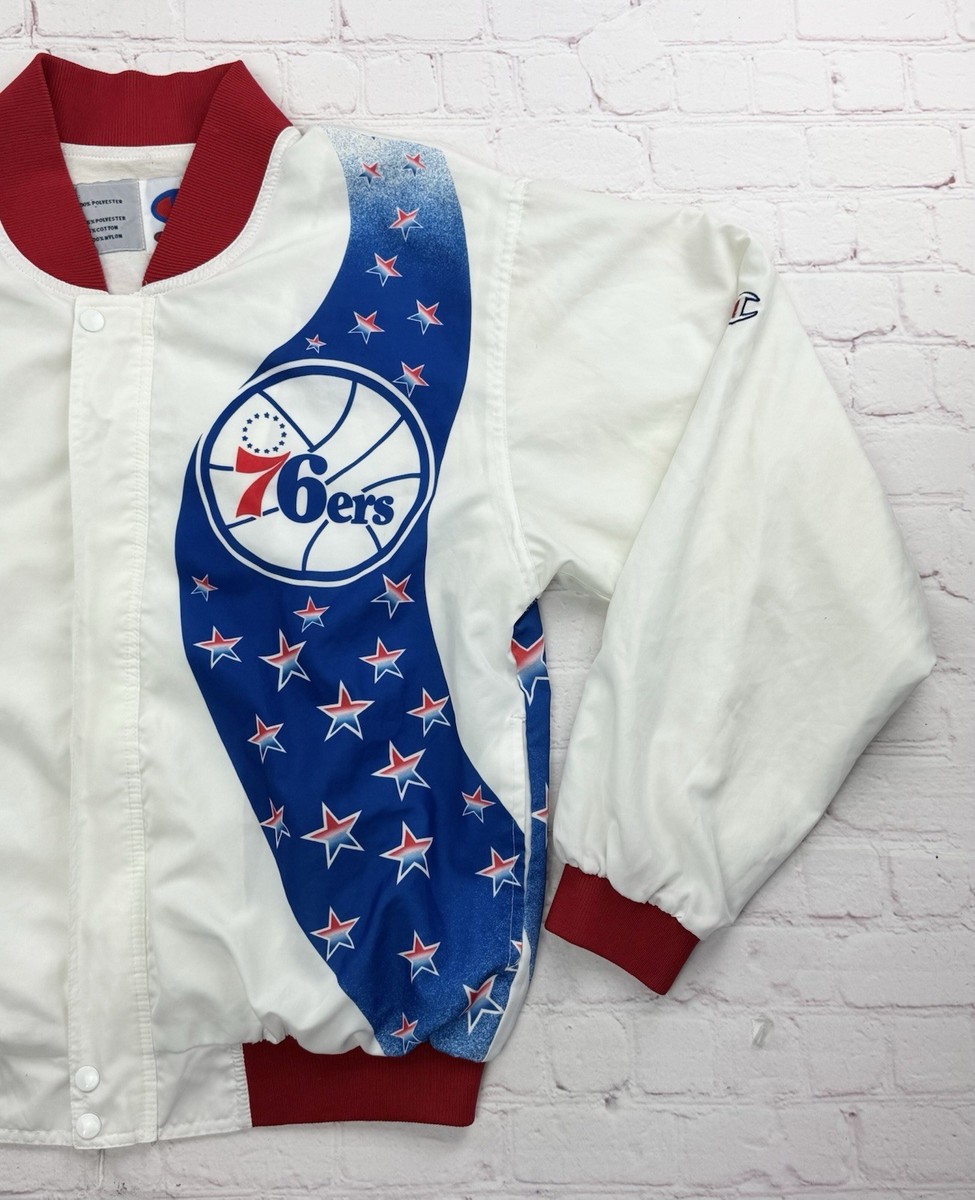Vintage 90s Champion NBA Philadelphia 76ers Warm Up Shooting Stars