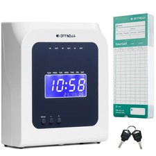 Offnova AT-370 Thermal Punch Time Clock Attendance Machine w/ 50 Time Cards