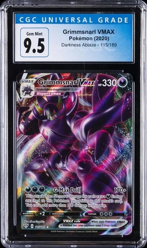 2020 POKEMON DARKNESS ABLAZE #115 GRIMMSNARL VMAX CGC 9.5