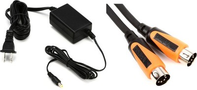 Korg Volca Power Supply - 9V600MACPP + Roland RMIDI-B3 Value Bundle