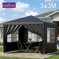 Loefme 3x3 M/3×4 M Heavy Duty Gazebo Marquee Garden Party Patio Tent Sunscreen