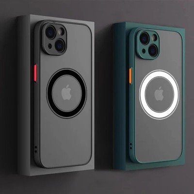 MagSafe Case für iPhone 16 15 14 13 Pro Max Armor Stand Slide Kamera Linse Cover