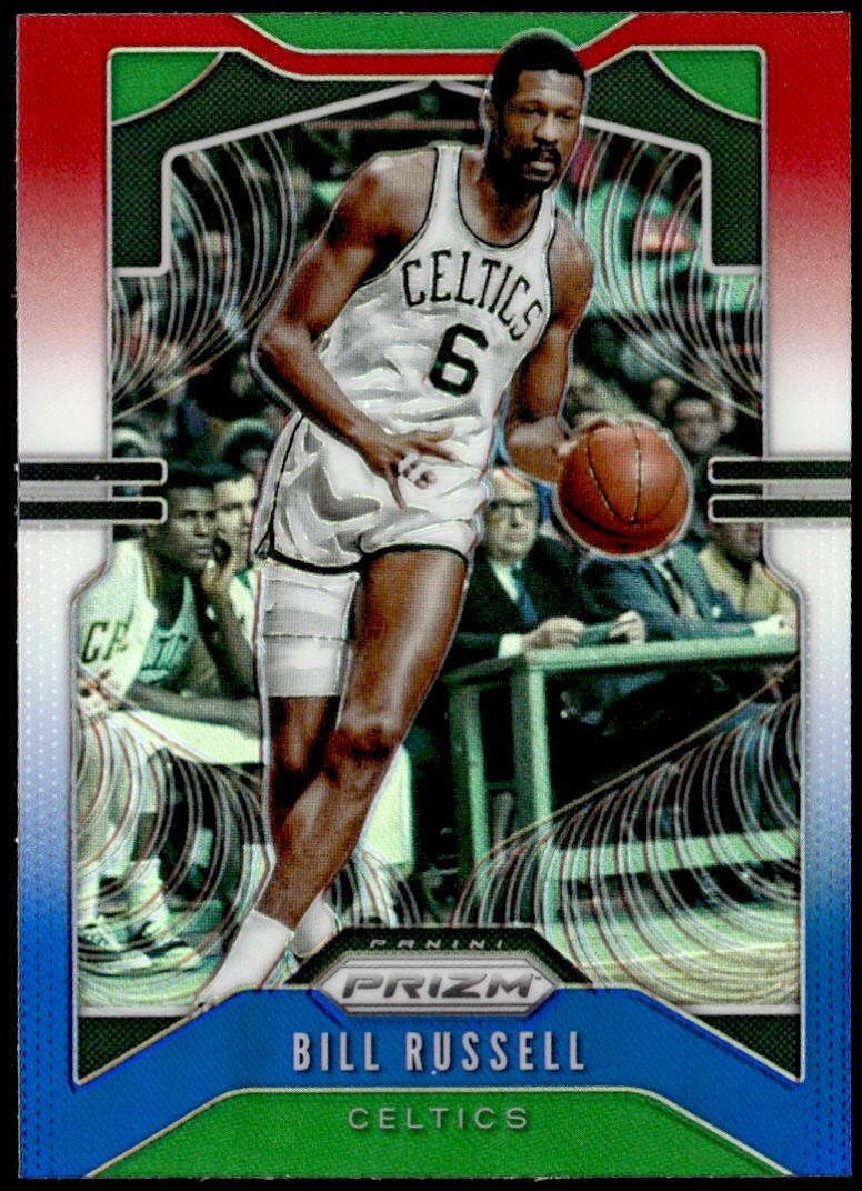 2019-20 Panini Prizm #21 Bill Russell Prizms Red White and Blue E1