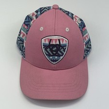 Ariat Youth Girls Lucy Snapback Cap Pink Aztec Stripe Western Hat