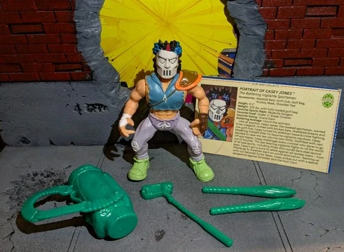 TMNT TEENAGE MUTANT NINJA TURTLES 1989 CASEY JONES NM CONDITION 100% COMPLETE B