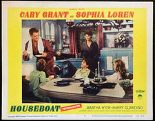 HOUSEBOAT Original Movie Lobby Card Poster Cary Grant Pretty Sophia Loren Comedy