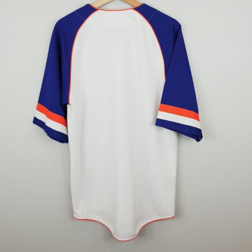 MLB NEW YORK METS True Fan Mens Size M Button Up Genuine Baseball Jersey - Picture 6 of 9