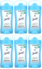 Antitranspirante y desodorante en barra Secret 24 horas, ducha fresca, paquete de 6 2,6 OZ