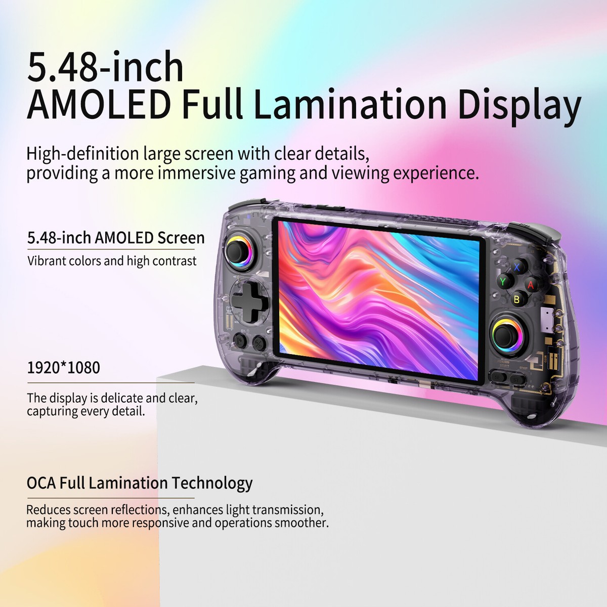 ANBERNIC RG557 Handheld Game Console Android 14 5.48' AMOLED