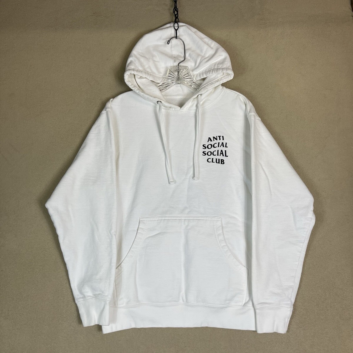 Anti Social Social Club Hoodie Mens Small White Kkoch Floral