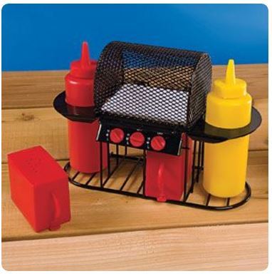 BBQ Condiment Sauce Holder Set Grill Table Decor Outdoor Dispenser Camping Funny - Picture 3 of 4