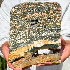 5.67LB Natural Gem Grad Ocean Jasper Freeform & Druzy Crystal Mineral Specimen
