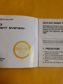Ring King NES Authentic Nintendo Instruction Manual Booklet Only