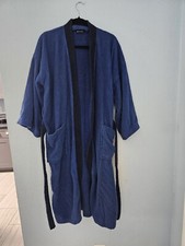 Mens Vintage Puritan Blue Terry Cloth Bath Robe