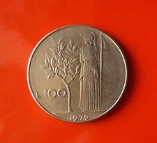 100 LIRE 1979 ERRORE - SENZA SEGNO DELLA ZECCA E CON L VALORE TAGLIATA [B161]