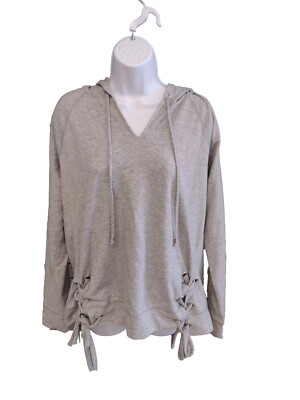 Michael Kors Hooded Sweatshirt Top Women's Size Large Hood