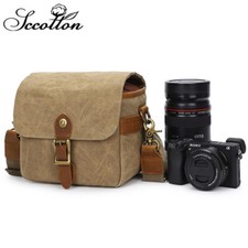 Vintage Canvas SLR Photography Bag DSLR Waterproof Single Shoulder Camera Bag