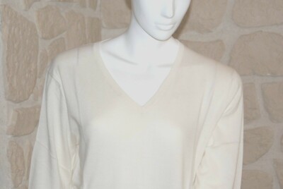 Pull Eric Bompard cachemire beige, Taille S, parfait état (Neuf (Voir
