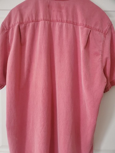 Camicia uomo Nat Nast rosa corallo maglia seta cotone campeggio casual XL XLarge - Foto 8 di 8