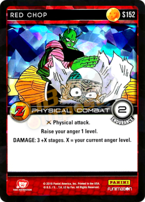 DBZ Dragon Ball Z TCG Panini Awakening S152 Red Chop Foil | eBay