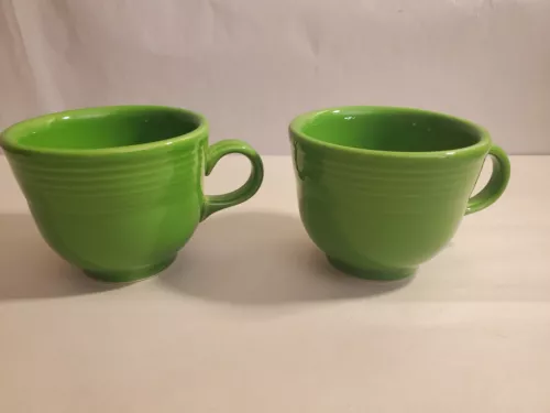 Homer Laughlin Fiesta TTB Set Of Two Shamrock Coffee Mugs