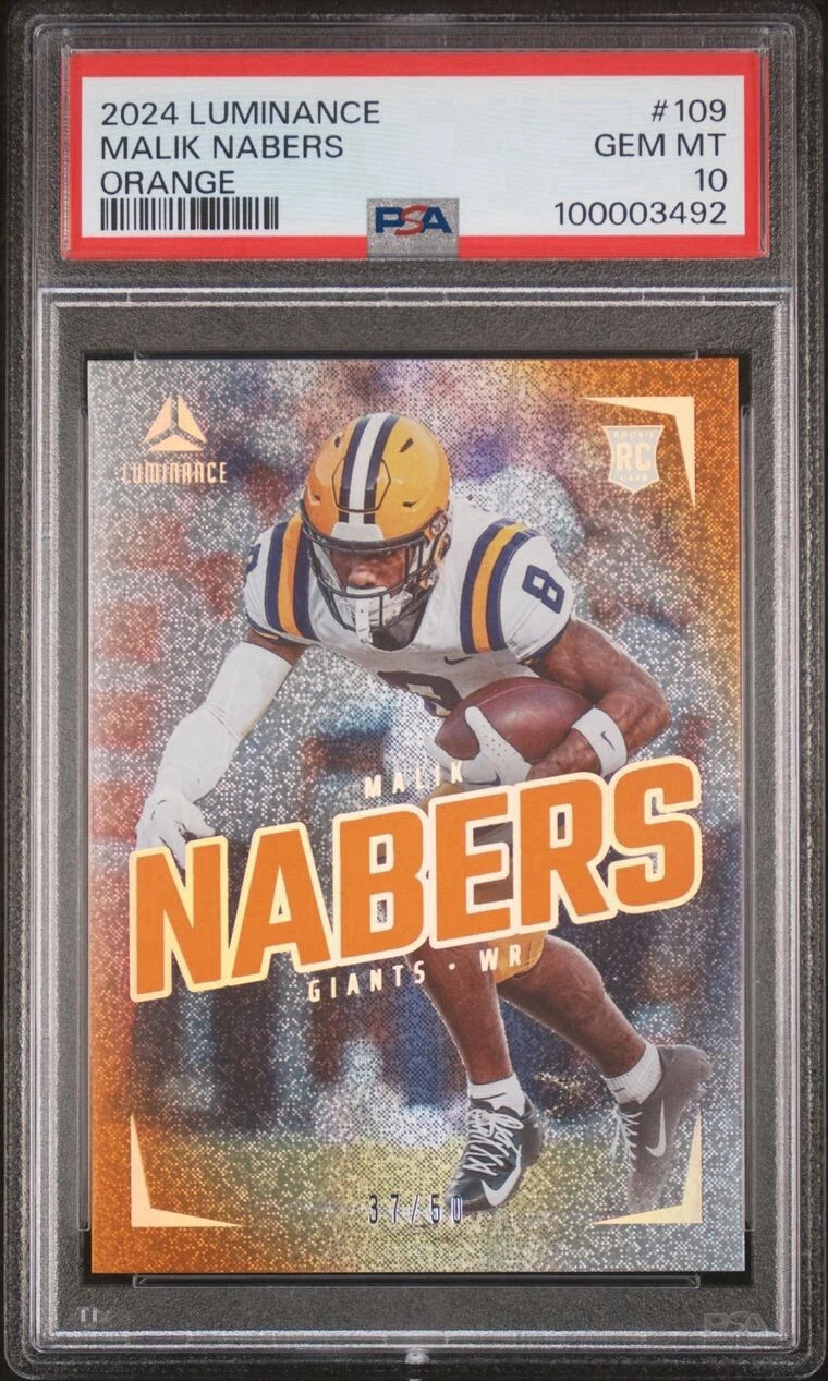Malik Nabers Panini Luminance #109 Orange