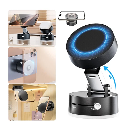 Sturdy Vacuum Suction Phone Holder – Magnetic, Attaches like a Magsafe - Picture 14 of 17