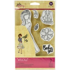 Prima Julie Nutting WILLOW Doll Cling Stamps Cards Planner Tags 913069