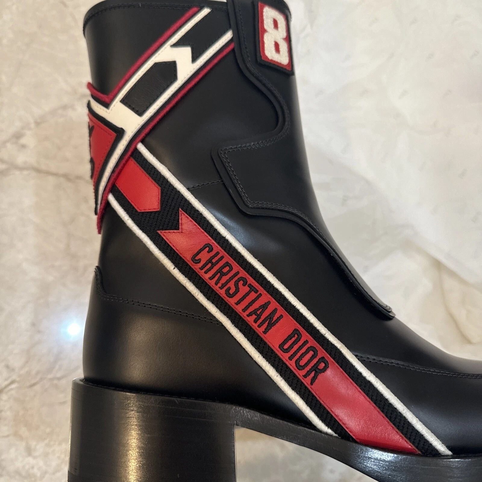 Bottes d'équitation authentiques Christian Dior Diorally en cuir véritable taille 7 37
