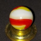 Akro Agate SPECIAL Corkscrew Marble, Yellow, White, Orange, .65 — photo 6
