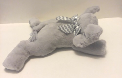 Bearington Baby Collection Grigio Peluche Posa Elefante Lovey Fiocco Raso 15" - Foto 4 di 9