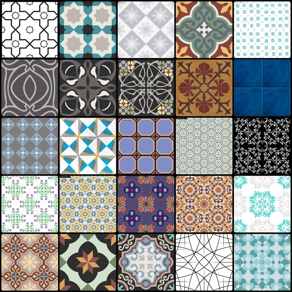 25 piezas de baldosas cerámicas clásicas. Decoración, ornamentado, regalo y artesanía artística. Precio al por mayor. Foto 2 de 4