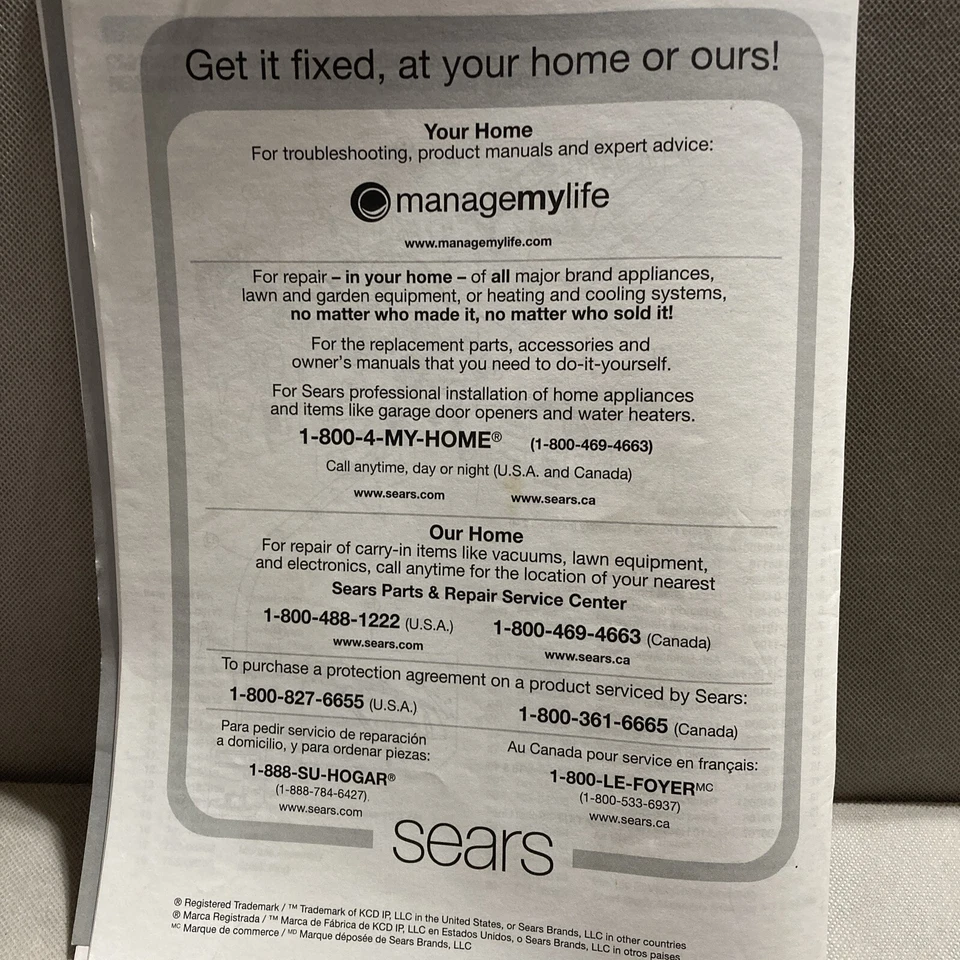 Craftsman Operator’s Manual 2-Cycle Weedwacker Gas Trimmer 316.711020 - Image 2 of 2