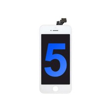 LCD Assembly for iPhone 5 - White with Tool Kit and Tempered Glass