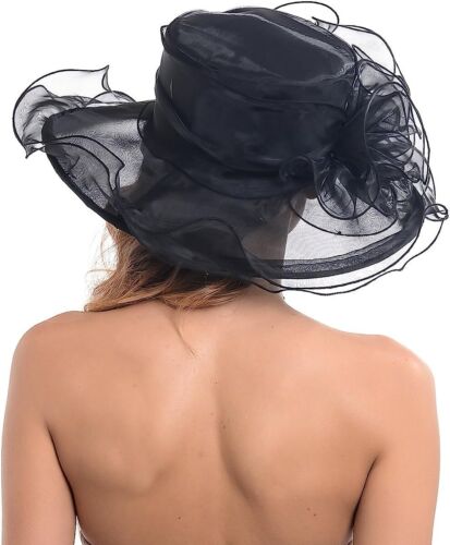 Women's Kentucky Derby Church Dress Hat for Women Bridal Tea Party Wedding - Picture 16 of 22