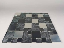 Stock Clearance New Mosaic Tile Sheet Black/Silver/Grey  200 Sheets Stainless St