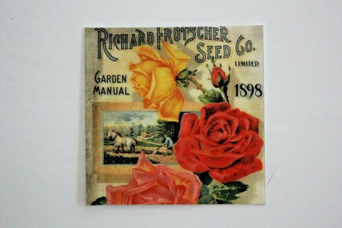 12 Vintage Bright Flower Seed Packets Refrigerator Magnets Set of One Dozen - Picture 12 of 12