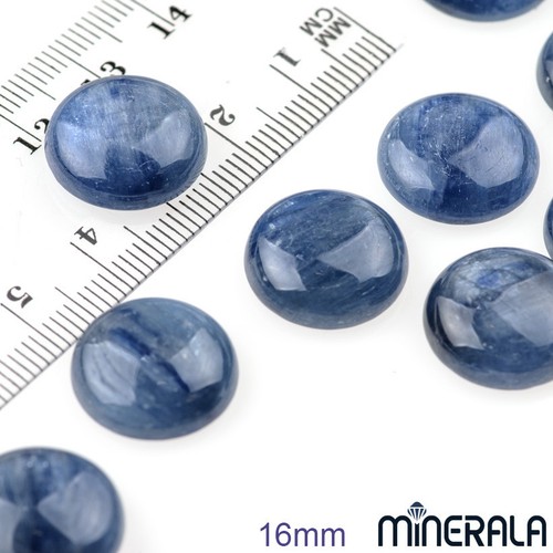 NATURAL BLUE KYANITE GEMSTONE CABOCHON ROUND SHAPE 3mm-16mm WP000BC - Picture 15 of 17
