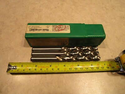 LOT OF 3 PRECISION TWIST DRILL 2A 10.00mm HSS JOBBER LENGTH DRILL BITS, N0034