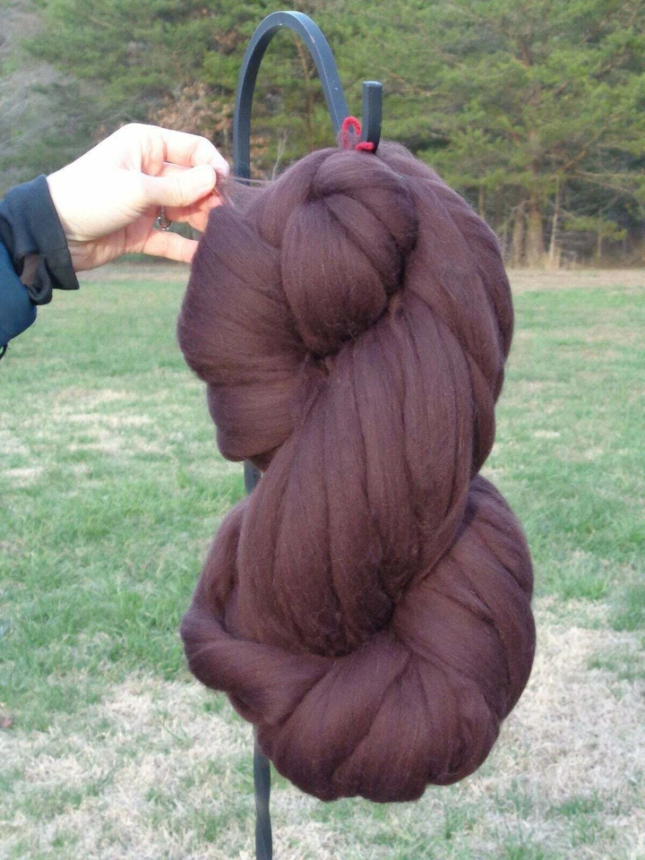 Dark Brown Wool Top Roving - Image 4 of 4