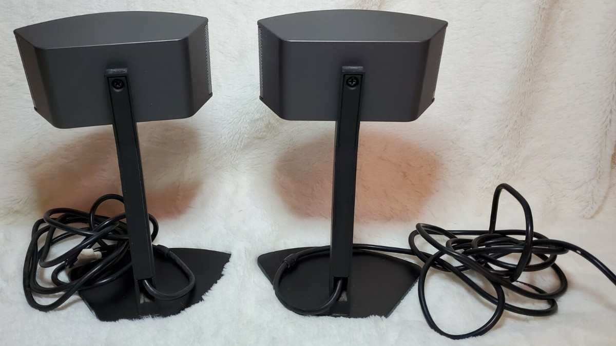 Bose Companion 5 Satellite Speakers Left Right Pair & Stands