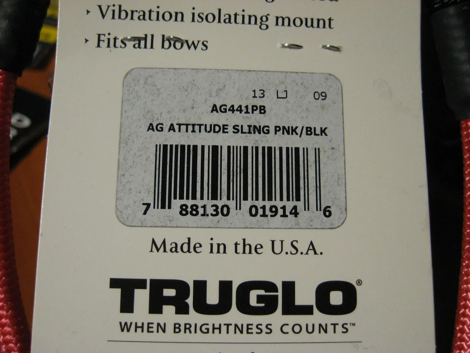 Eslinga de arco Apex Gear Attitude rosa y negro para todos los arcos TruGlo tiro con arco AG441PB Foto 3 de 4