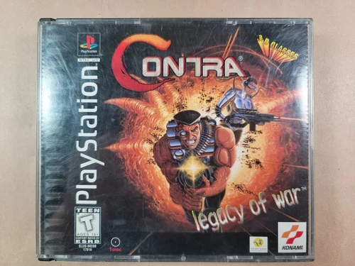 Contra Legacy Of War PlayStation 1 PS1  Black Label Read Description
