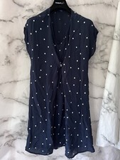 Seraphine Maternity Nursing Top Navy polka dot Dress Size UK6,