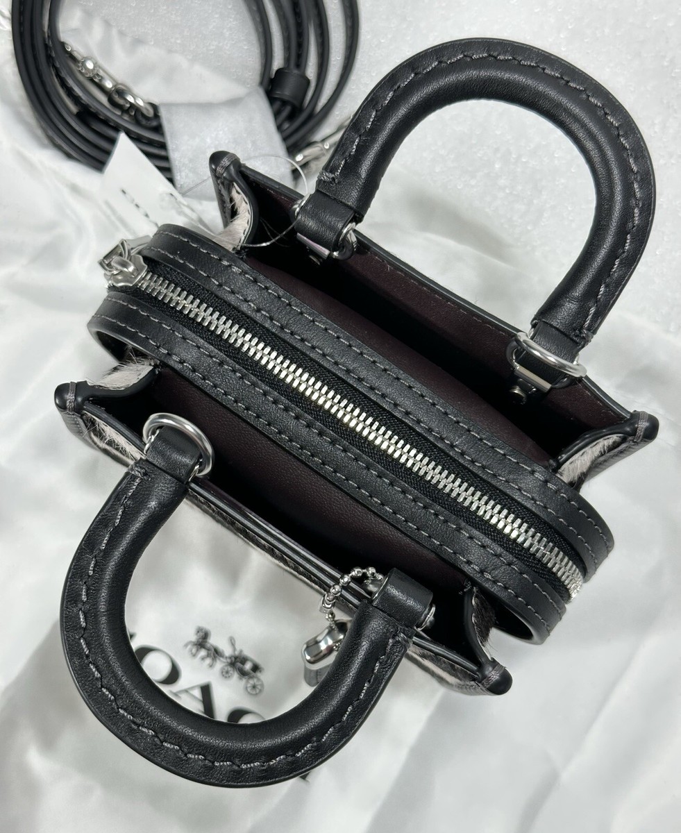 Coach Mini Rogue 12 Top Handle Bag in Haircalf With Zebra Coach Mini Rogue 12 Top Handle Bag in Haircalf With Zebra