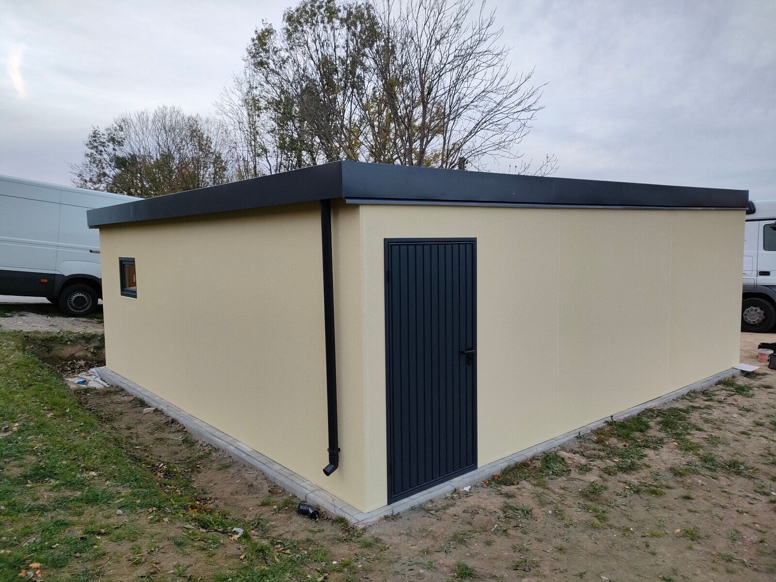 Garage 6,25x L 6,05m x H 2,65 m Garagen fertiggarage 1a.de Sektionaltor M-Sicke