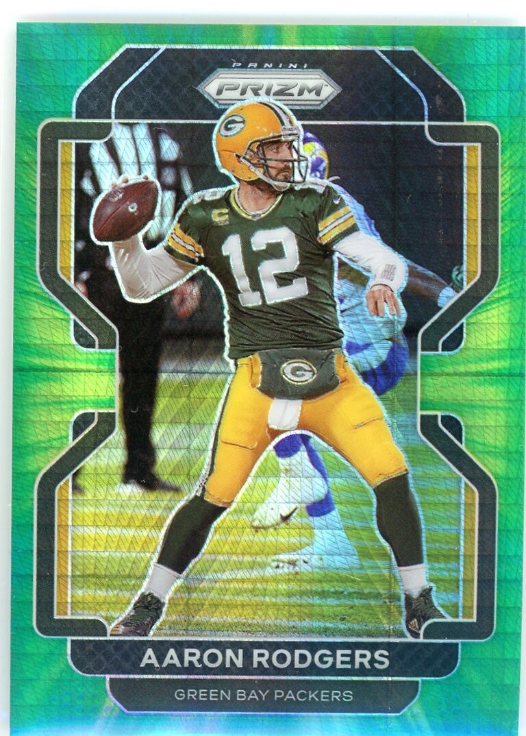 2021 Panini Prizm Football Hyper Prizm #138 Aaron Rodgers #006/175